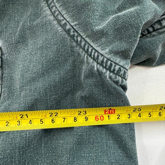 Vtg 90s LL Bean Canada Mens Plaid Flannel Lined Denim Shirt Size XL Distressed - Picture 7 of 10